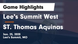 Lee's Summit West  vs ST. Thomas Aquinas Game Highlights - Jan. 25, 2020