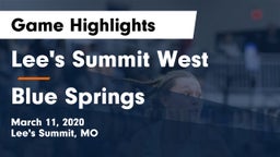 Lee's Summit West  vs Blue Springs  Game Highlights - March 11, 2020