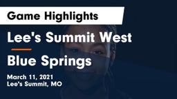 Lee's Summit West  vs Blue Springs  Game Highlights - March 11, 2021