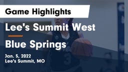 Lee's Summit West  vs Blue Springs  Game Highlights - Jan. 5, 2022