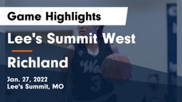 Lee's Summit West  vs Richland  Game Highlights - Jan. 27, 2022