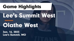 Lee's Summit West  vs Olathe West   Game Highlights - Jan. 16, 2023