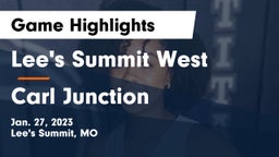 Lee's Summit West  vs Carl Junction  Game Highlights - Jan. 27, 2023
