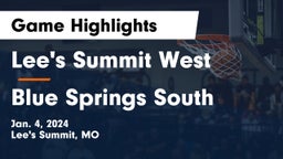 Lee's Summit West  vs Blue Springs South  Game Highlights - Jan. 4, 2024