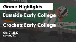 Eastside Early College  vs Crockett Early College  Game Highlights - Oct. 7, 2022