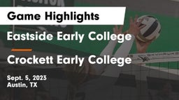Eastside Early College  vs Crockett Early College  Game Highlights - Sept. 5, 2023