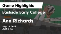Eastside Early College  vs Ann Richards  Game Highlights - Sept. 8, 2023
