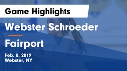 Webster Schroeder  vs Fairport  Game Highlights - Feb. 8, 2019