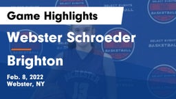 Webster Schroeder  vs Brighton  Game Highlights - Feb. 8, 2022