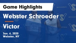 Webster Schroeder  vs Victor  Game Highlights - Jan. 6, 2020