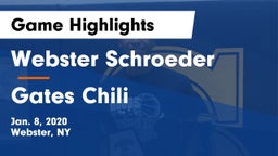 Webster Schroeder  vs Gates Chili  Game Highlights - Jan. 8, 2020