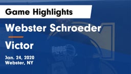 Webster Schroeder  vs Victor  Game Highlights - Jan. 24, 2020