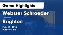 Webster Schroeder  vs Brighton  Game Highlights - Feb. 15, 2020