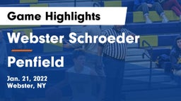 Webster Schroeder  vs Penfield  Game Highlights - Jan. 21, 2022