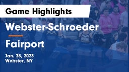 Webster-Schroeder  vs Fairport  Game Highlights - Jan. 28, 2023