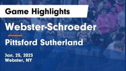 Webster-Schroeder  vs Pittsford Sutherland  Game Highlights - Jan. 25, 2023