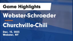 Webster-Schroeder  vs Churchville-Chili  Game Highlights - Dec. 15, 2023