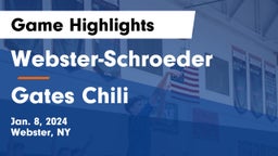 Webster-Schroeder  vs Gates Chili  Game Highlights - Jan. 8, 2024