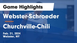 Webster-Schroeder  vs Churchville-Chili  Game Highlights - Feb. 21, 2024