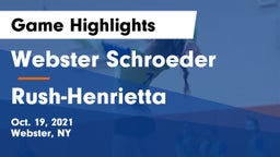 Webster Schroeder  vs Rush-Henrietta  Game Highlights - Oct. 19, 2021
