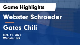 Webster Schroeder  vs Gates Chili  Game Highlights - Oct. 11, 2021