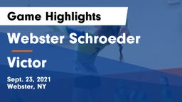 Webster Schroeder  vs Victor  Game Highlights - Sept. 23, 2021