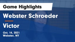 Webster Schroeder  vs Victor  Game Highlights - Oct. 14, 2021