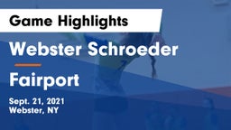 Webster Schroeder  vs Fairport  Game Highlights - Sept. 21, 2021