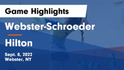Webster-Schroeder  vs Hilton  Game Highlights - Sept. 8, 2022