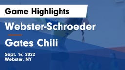 Webster-Schroeder  vs Gates Chili  Game Highlights - Sept. 16, 2022