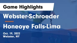 Webster-Schroeder  vs Honeoye Falls-Lima  Game Highlights - Oct. 19, 2022