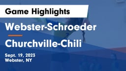 Webster-Schroeder  vs Churchville-Chili  Game Highlights - Sept. 19, 2023
