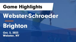 Webster-Schroeder  vs Brighton  Game Highlights - Oct. 3, 2023