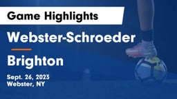 Webster-Schroeder  vs Brighton  Game Highlights - Sept. 26, 2023