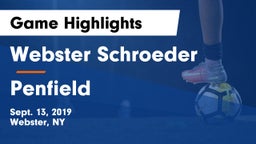 Webster Schroeder  vs Penfield  Game Highlights - Sept. 13, 2019