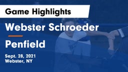 Webster Schroeder  vs Penfield  Game Highlights - Sept. 28, 2021