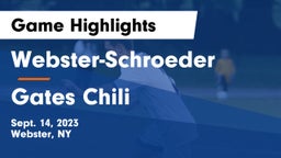 Webster-Schroeder  vs Gates Chili  Game Highlights - Sept. 14, 2023