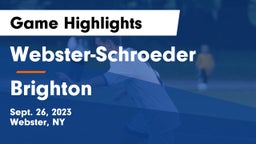 Webster-Schroeder  vs Brighton  Game Highlights - Sept. 26, 2023