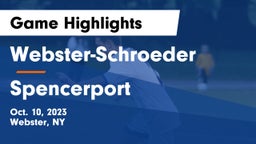 Webster-Schroeder  vs Spencerport  Game Highlights - Oct. 10, 2023