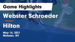 Webster Schroeder  vs Hilton  Game Highlights - May 14, 2021