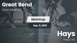 Matchup: Great Bend High vs. Hays  2016
