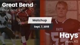 Matchup: Great Bend High vs. Hays  2018
