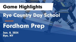 Rye Country Day School vs Fordham Prep Game Highlights - Jan. 8, 2024