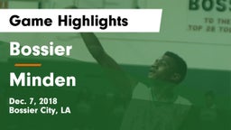 Bossier  vs Minden Game Highlights - Dec. 7, 2018