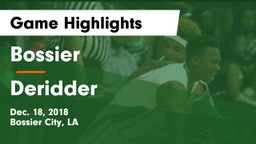 Bossier  vs Deridder Game Highlights - Dec. 18, 2018