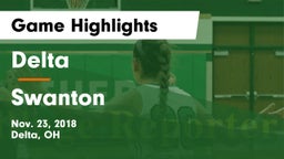 Delta  vs Swanton  Game Highlights - Nov. 23, 2018