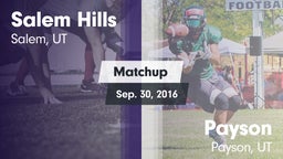 Matchup: Salem Hills High vs. Payson  2016
