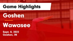 Goshen  vs Wawasee Game Highlights - Sept. 8, 2022