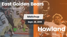 Matchup: East  vs. Howland  2018