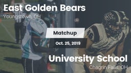 Matchup: East  vs. University School 2019